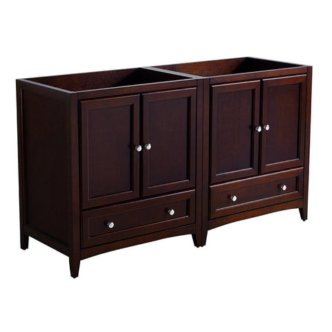 Image of Fresca Oxford 59" Mahogany Traditional Double Sink Bathroom Cabinets FCB20-3030MH