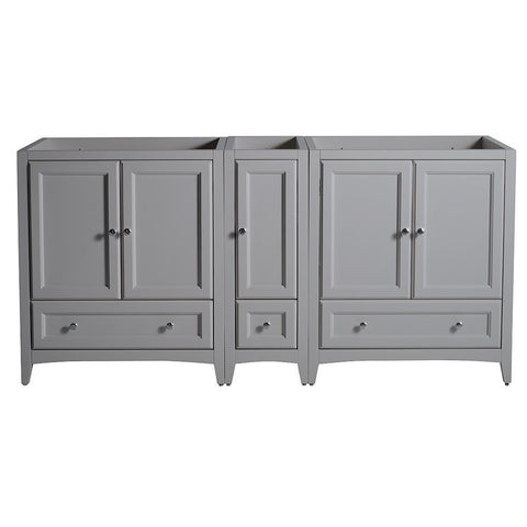 Image of Fresca Oxford 71" Gray Traditional Double Sink Bathroom Cabinets FCB20-301230GR