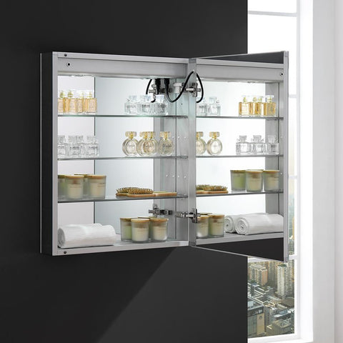 Image of Fresca Spazio 24" Wide x 30" Tall Bathroom Medicine Cabinet - Right Swing FMC022430-R