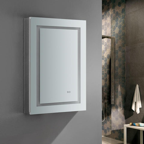Image of Fresca Spazio 24" Wide x 36" Tall Bathroom Medicine Cabinet - Left Swing FMC022436-L