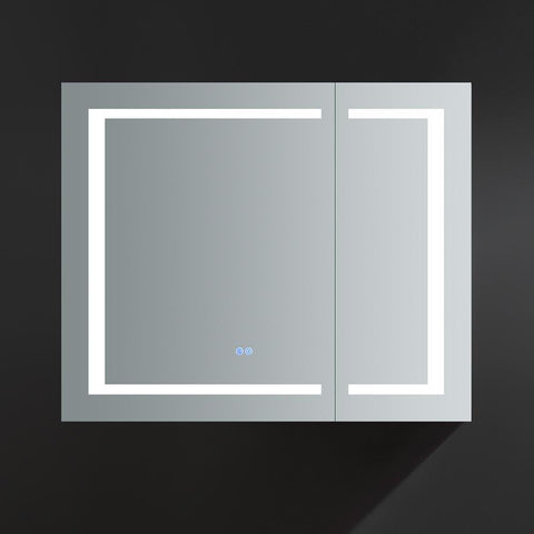 Image of Fresca Spazio 36" Wide x 30" Tall Bathroom Medicine Cabinet w/ LED Lighting