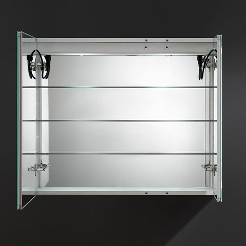 Image of Fresca Spazio 36" Wide x 30" Tall Bathroom Medicine Cabinet w/ LED Lighting FMC023630
