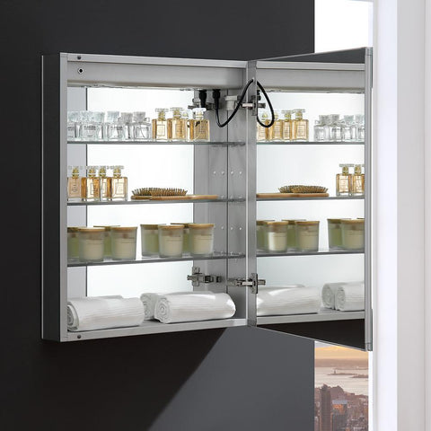 Image of Fresca Tiempo 24" Wide x 30" Tall Bathroom Medicine Cabinet - Right Swing FMC012430-R