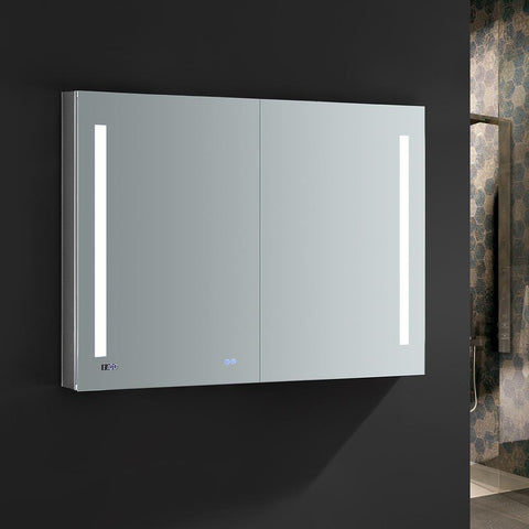 Image of Fresca Tiempo 48" Wide x 36" Tall Bathroom Medicine Cabinet w/ LED Lighting FMC014836