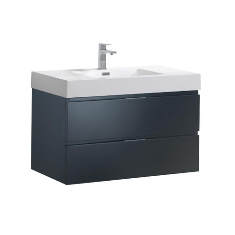 Image of Fresca Valencia 36" Wall Hung Modern Bathroom Vanity FCB8336GG-I