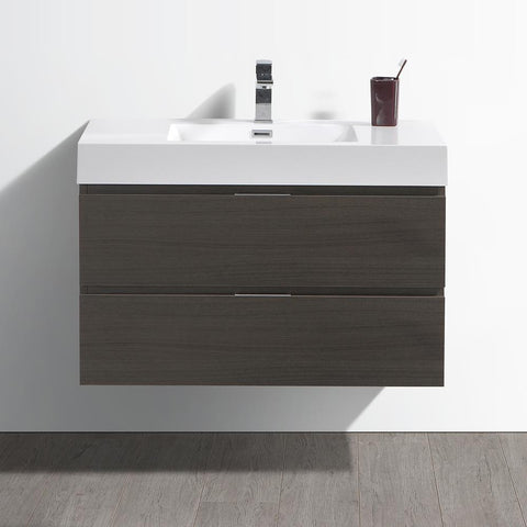 Image of Fresca Valencia 36" Wall Hung Modern Bathroom Vanity FCB8336GG-I