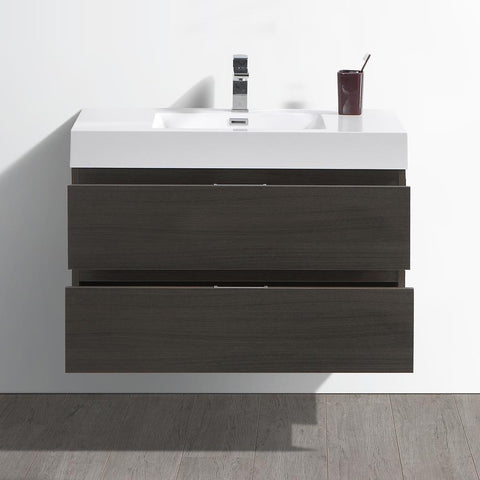 Image of Fresca Valencia 36" Wall Hung Modern Bathroom Vanity FCB8336GG-I
