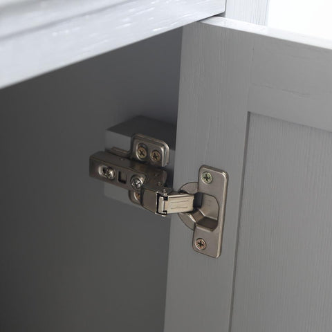 Image of Fresca Windsor 30" Gray Textured Traditional Bathroom Vanity FVN2430GRV-FFT1030BN