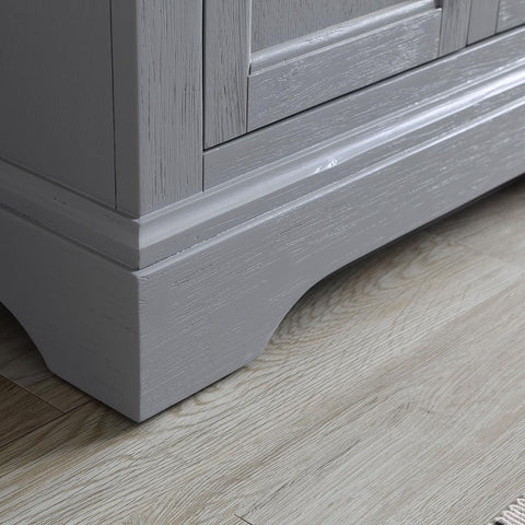 Image of Fresca Windsor 30" Gray Textured Traditional Bathroom Vanity FVN2430GRV-FFT1030BN