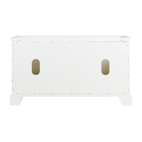 Image of Fresca Windsor 60" Matte White Traditional Double Sink Bathroom Cabinet FCB2460WHM