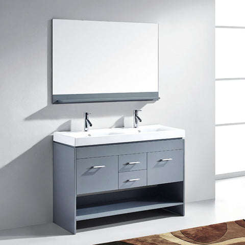 Image of Gloria 48" Double Bathroom Vanity MD-423-THNB-ES