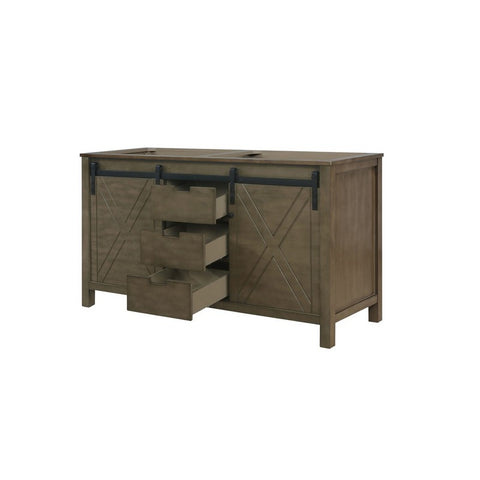 Image of Marsyas 60" Rustic Brown Vanity Cabinet Only | LM342260DK00000