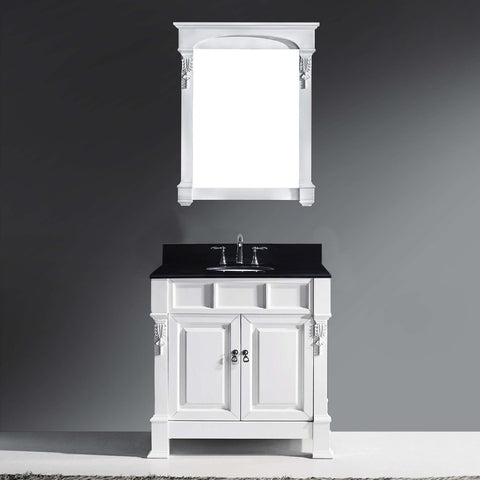 Image of Huntshire 36" Single Bathroom Vanity GS-4036-BGRO-WH