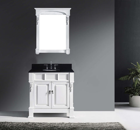 Image of Huntshire 36" Single Bathroom Vanity GS-4036-BGRO-WH