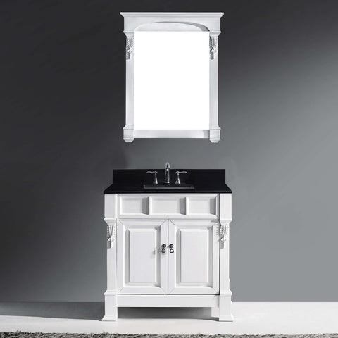 Image of Huntshire 36" Single Bathroom Vanity GS-4036-BGRO-WH