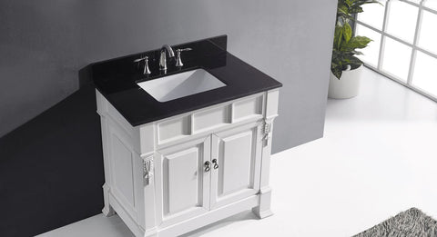 Image of Huntshire 36" Single Bathroom Vanity GS-4036-BGRO-WH