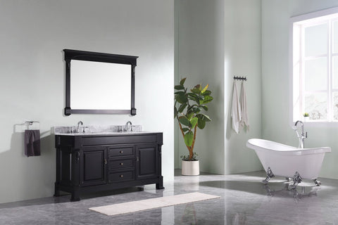 Image of Huntshire 60" Double Bathroom Vanity GD-4060-WMRO-DW