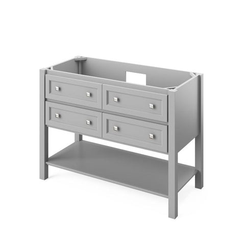 Image of Jeffrey Alexander Adler Transitional 48" Grey Single Undermount Sink Vanity With Marble Top | VKITADL48GRWCR VKITADL48GRWCR