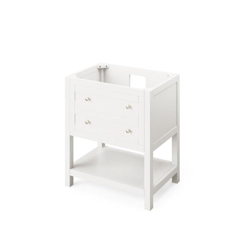 Image of Jeffrey Alexander Astoria Transitional 30" White Single Undermount Sink Vanity With Marble Top | VKITAST30WHWCR VKITAST30WHWCR