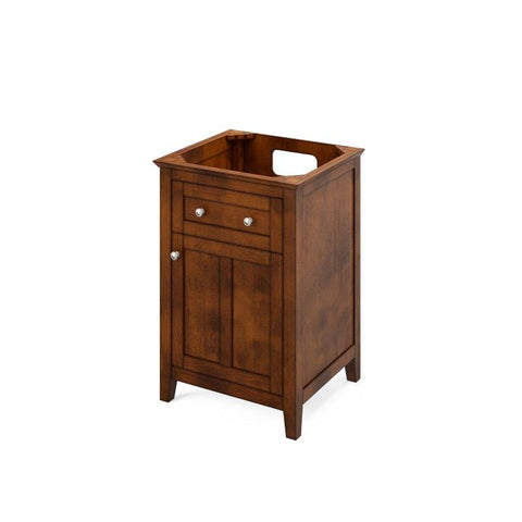 Image of Jeffrey Alexander Chatham Traditional 24" Chocolate Single Undermount Sink Vanity With Quartz Top | VKITCHA24CHCQR VKITCHA24CHCQR
