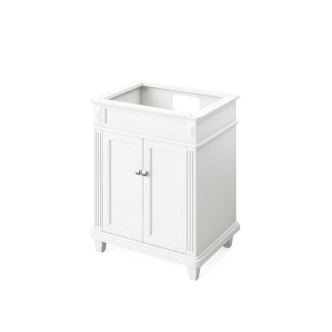 Image of Jeffrey Alexander Douglas 30" White Single Undermount Sink Vanity With Marble Top | VKITDOU30WHWCR VKITDOU30WHWCR