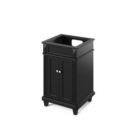 Image of Jeffrey Alexander Douglas Transitional 24" Black Single Undermount Sink Vanity With Marble Top | VKITDOU24BKWCR VKITDOU24BKWCR