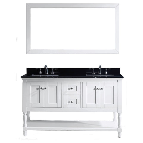 Image of Julianna 60" Double Bathroom Vanity MD-3160-BGSQ-WH