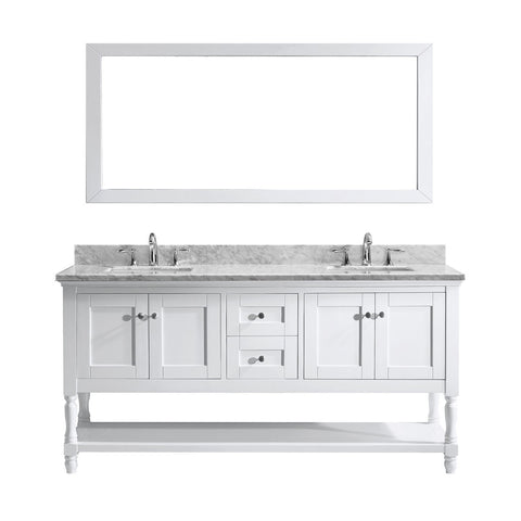 Image of Julianna 72" Double Bathroom Vanity MD-3172-WMSQ-WH