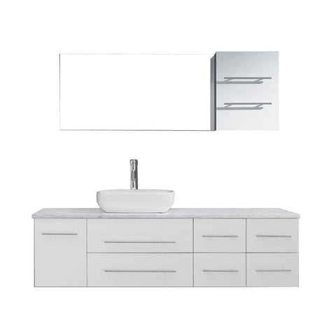 Image of Justine 59" Single Bathroom Vanity UM-3050-WM-WH