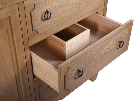 Image of Legion Furniture 60" Weathered Brown Sink Vanity Matching Granite WLF6060