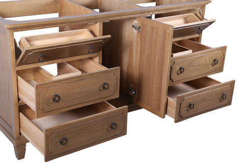 Image of Legion Furniture 60" Weathered Brown Sink Vanity Matching Granite WLF6060