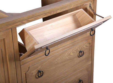 Image of Legion Furniture 60" Weathered Brown Sink Vanity Matching Granite WLF6060