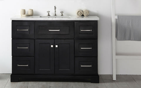 Image of Legion WH7648-E 48" SINK VANITY WITH QUARTZ TOP-NO FAUCET - ESPRESSO WH7648-E