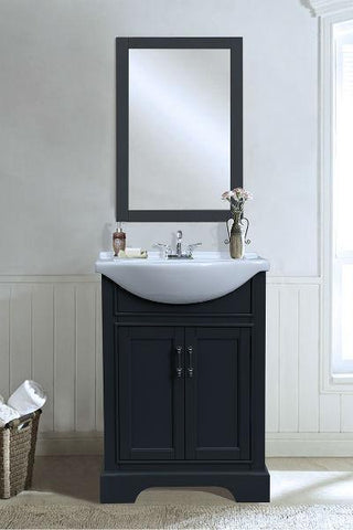 Image of Legion WLF6046 24" GRAY SINK VANITY, NO FAUCET - Dark gray WLF6046