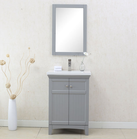 Image of Legion WLF7016-G 24" GRAY SINK VANITY, NO FAUCET - Gray WLF7016-G