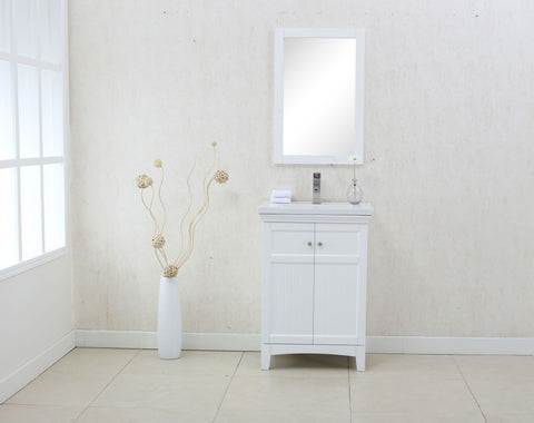Image of Legion WLF7016-W 24" WHITE SINK VANITY, NO FAUCET - White WLF7016-W
