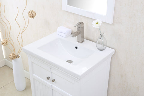 Image of Legion WLF7016-W 24" WHITE SINK VANITY, NO FAUCET - White WLF7016-W