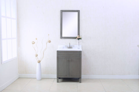 Image of Legion WLF7020-SG 24" SILVER GRAY SINK VANITY, NO FAUCET - Silver gray WLF7020-SG