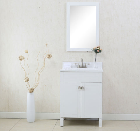 Image of Legion WLF7020-W 24" WHITE SINK VANITY, NO FAUCET - White WLF7020-W