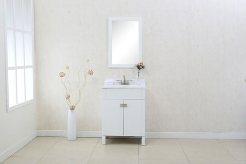 Image of Legion WLF7020-W 24" WHITE SINK VANITY, NO FAUCET - White WLF7020-W