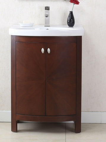 Image of Legion WLF7022 24" ROYAL WALNUT SINK VANITY, NO FAUCET - ROYAL WALNUT WLF7022