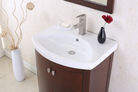 Image of Legion WLF7022 24" ROYAL WALNUT SINK VANITY, NO FAUCET - ROYAL WALNUT WLF7022
