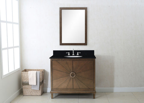 Image of Legion WLF7040-36-AB 36" ANTIQUE COFFEE SINK VANITY WITH WLF6068 TOP, NO FAUCET - ANTIQUE COFFEE WLF7040-36-AB