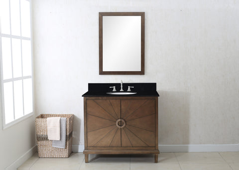 Image of Legion WLF7040-36-AB 36" ANTIQUE COFFEE SINK VANITY WITH WLF6068 TOP, NO FAUCET - ANTIQUE COFFEE WLF7040-36-AB