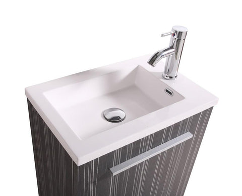 Image of Legion WT21302A SINK VANITY WITH MIRROR - NO FAUCET - Black and White Stripes WT21302A