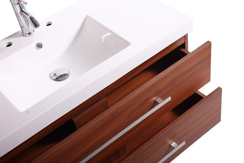Image of Legion WT5167 SINK VANITY WITH MIRROR AND SIDE CABINET - NO FAUCET - Cinnamon Brown WT5167