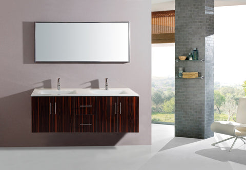 Image of Legion WT5184 SINK VANITY WITH MIRROR - NO FAUCET - Muti Brown WT5184