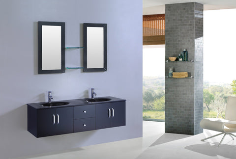 Image of Legion WT9001D SINK VANITY WITH MIRROR - NO FAUCET - Espresso WT9001D