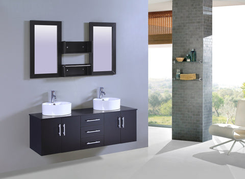 Image of Legion WT9011 SINK VANITY WITH MIRROR - NO FAUCET - Espresso WT9011