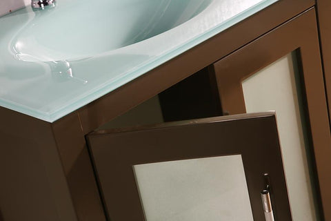 Image of Legion WT9104 SINK VANITY WITH MIRROR - NO FAUCET - Dark Chocolate WT9104